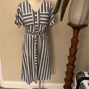 Monteau Striped Summer Dress Sz S